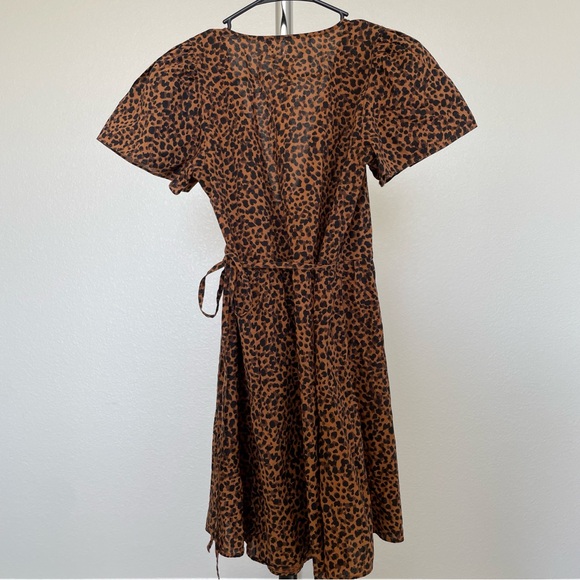 Madewell Brown Leopard Print Mini Dress - Picture 7 of 8